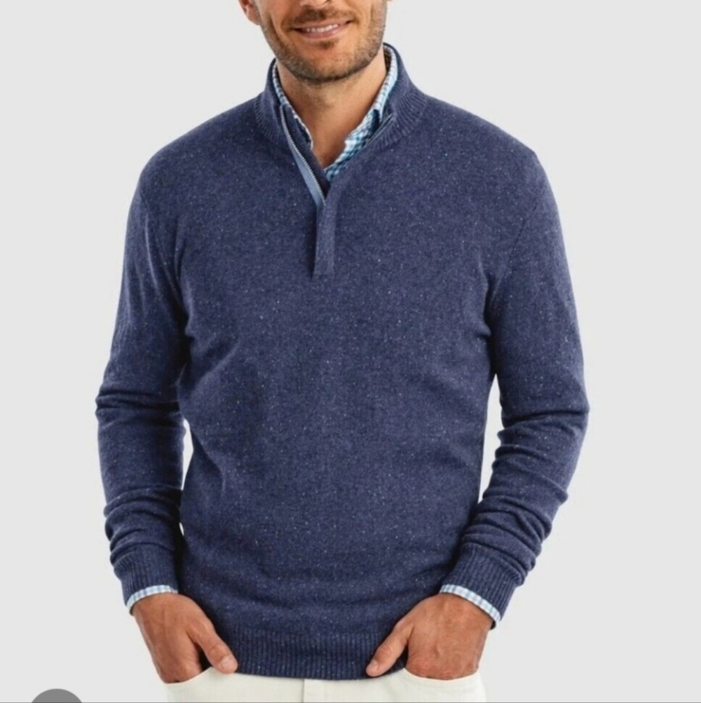 Johnnie-o Essex Cashmere Quarter Zip Sweater